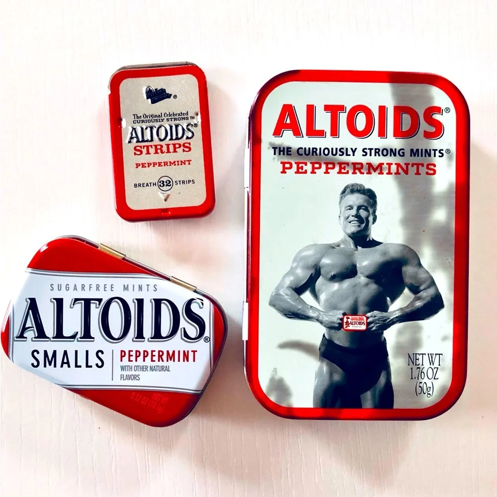 VTG  set 3 Vintage 2002 Altoids Strong Man Limited Edition Tin Peppermints - Picture 10 of 10